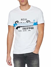 Herren VL Cross Hatch Tee T-Shirt, Weiß (Optic 01C), Medium