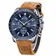 Herren Uhren Armbanduhr Herren Lederarmband Mode Sport Chronograph Wasserdicht Analog Quarzuhr Uhren für Männer Elegantes Geschenk