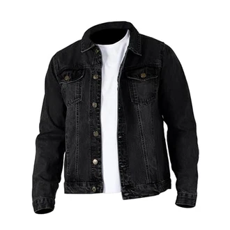 NOROZE Herren Denim Trucker Jacke