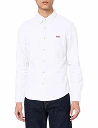 Levi''''s Herren Ls Battery Hm Shirt Slim Freizeithemd, White (White 0002), Medium
