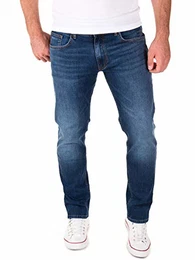 Männer Hosen Denim Herren Jeans Stretch Akon, Blau (Dark Denim 194118), W32/L32