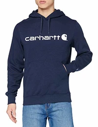 Herren Force Delmont Graphic Hooded Sweatshirt, Navy Heather, M
