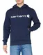 Carhartt Herren Force Delmont Graphic Hooded Sweatshirt, Navy Heather, M