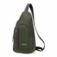 Wind Took Schultertasche Brusttasche Crossover Taschen Messenger Bag Sling Rucksack Umhängetasche Sporttasche Freizeit Daypack für Herren Damen, Grün