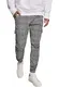 Urban Classics Herren AOP Glencheck Cargo Jog Pants Hose, Mehrfarbig (White/Black 01248), W(Herstellergröße: M)