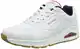 Skechers Herren Uno Stand On Air Sneaker, White Durabuck Navy Red Trim, 41 EU