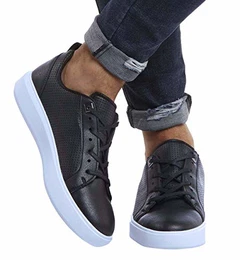 Herren Schuhe für Freizeit Sport Freizeitschuhe Männer Weisse Sneaker Sommer Coole Elegante Sommerschuhe Sportschuhe Weisse Schuhe Jungen Winterschuhe Halbschuhe LN155A; 41, Schwarz