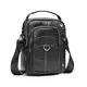 BAGZY Herren Schultertasche Jahrgang Kleinbetrieb Handtasche Echt Leder Umhängetasche Handy Sling Crossbody Reisetasche Für Pack Brieftasche Geldbörse Schwarz