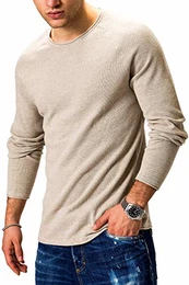 Herren Jjehill Knit Crew Neck Noos Pullover, Elfenbein(oatmealmelange), M EU