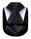HISDERN Extra lange Check Krawatte Taschentuch Herren Krawatte & Einstecktuch Set