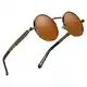 kennifer Klassische Mode Runde polarisierte Sonnenbrille, Steampunk Stil Runde Vintage polarisierte Sonnenbrille Retro Brillen UV400 Schutz Matel Frame