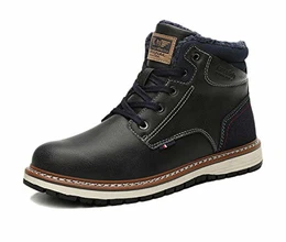 Winterschuhe Herren Warm Gefüttert Wanderstiefel Draussen Schneestiefel Trekkingschuhe Gr.41-46 (43EU, A9056-Blau)