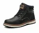 AX BOXING Winterschuhe Herren Warm Gefüttert Wanderstiefel Draussen Schneestiefel Trekkingschuhe Gr.41-46 (43EU, A9056-Blau)