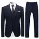 Allthemen Anzug Herren Anzug Slim Fit 3 Teilig Herrenanzug 3-Teilig Anzüge Herren Modern Sakko für Business Hochzeit Marineblau L