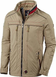 Herren Funktionsjacke in Beige, mit verstaubarer Kapuze im Kragen, Übergangsjacke, Wind- und wasserabweisend, Outdoorjacke, Gr. 48-60
