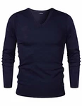 Sykooria Herren Strickpullover Feinstrick Blau