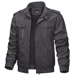 KEFITEVD Herren Jacke Militärische Taktische Jacke Grau