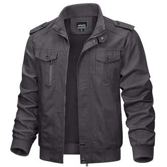 KEFITEVD Herren Jacke Militärische Taktische Jacke Grau KEFITEVD Herren Jacke Militärische Taktische Jacke Grau
