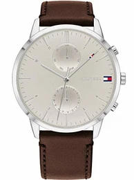 Herren Analoger Quarz Uhr mit Echtes Leder Armband 1710404
