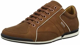 BOSS Herren Saturn_lowp_nupf Sneaker, Braun, 43 EU