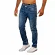 Gelverie Jeans Herren Slim Fit Jeanshose Stretch Designer Hose Denim I Medium Blue Denim, W32 / L32