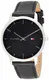 Tommy Hilfiger Herren Analoger Quarz Uhr mit Echtes Leder Armband 1791651
