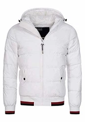 Indicode Herren Bacon Steppjacke in Daunenjacken-Optik Offwhite