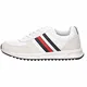 Tommy Hilfiger Herren MODERN Corporate Leather Runner Sneaker, Weiß (White Ybs), 43 EU