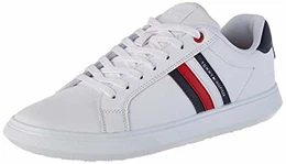 Herren Essential Leather Cupsole Sneaker, Weiß (White Ybs), 43 EU