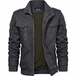 KEFITEVD Herren Jacke Militärische Taktische Jacke Grau