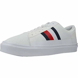 Herren Lightweight Stripes Knit Sneaker, Weiß (White Ybs), 43 EU