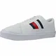 Tommy Hilfiger Herren Lightweight Stripes Knit Sneaker, Weiß (White Ybs), 43 EU