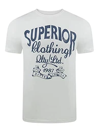 Herren T-Shirt RIVLeon Rundhals O-Neck Kurzarm Tee Shirt Print Regular Fit 100% Baumwolle Grün Blau Weiß Grau Rot Orange S M L XL 2XL 3XL 4XL 5XL, Größe:M, Farbe:Weiß (BJD)