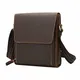 Leathario Herren Leder umhängetasche messger Bag Ledertasche für Business Retro (Braun 3)