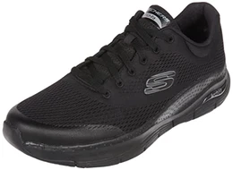 Herren Arch Fit Sneaker, Black Textile Synthetic Trim, 43 EU