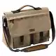 VASCHY Umhängetaschen Herren, Vintage Wasserabweisend Gewachste Leinwand 15.6 Zoll Laptop Aktentasche Schultertasche Laptop-Taschen mit Gepolstertem Schultergurt(Khaki)