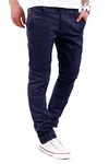 behype. Herren Basic Chino Jeans-Hose Stretch Regular Slim-Fit (80-0310) Marine (80-0310)