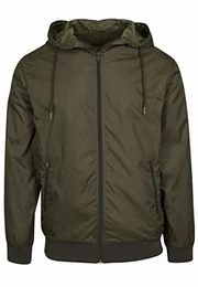 TrendClub100® Herren Regenjacke Nasser Wolkenbruch Windrunner (Olive, M)