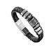 Herren Leder Armband mit Magnetverschluss 20+1.4cm