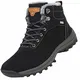 Mishansha Gefüttert Winterschuhe Herren Wärme Winterstiefel Damen Kurz Schnür Schnee Stiefel PU Leder Winterboots Outdoor Sportlicher Wasserdichter Trekking Wanderschuhe(Schwarz, 43 EU)