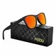 FEIDU Retro Polarisierte Damen Sonnenbrille- Herren Sonnenbrille Outdoor UV400 Brille,Farblinse, Strandreisen unerlässlich für Fahren Angeln Reisen FD 0628 (Orange, 60)