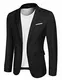 MAXMODA Freizeit Sakko Herren Sportlich Slim Fit Jackett Männer Blazer Schwarz m