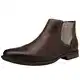 Jamron Herren Echtleder Westlich Vintage Chelsea Stiefel Reißverschluss Stiefeletten Kaffee SN01752 EU41