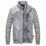 YOUTHUP Herren Langarm Jacke für Business Freizeit (1601) Grau