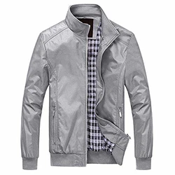 YOUTHUP Herren Langarm Jacke für Business Freizeit (1601) Grau