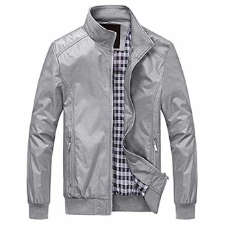 YOUTHUP Herren Langarm Jacke für Business Freizeit (1601) Grau YOUTHUP Herren Langarm Jacke für Business Freizeit (1601) Grau
