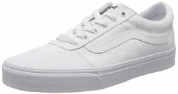 Ward Canvas, Damen Low-Top-Trainer, Weiß ((Checkerboard) white/white W51), 42.5 EU