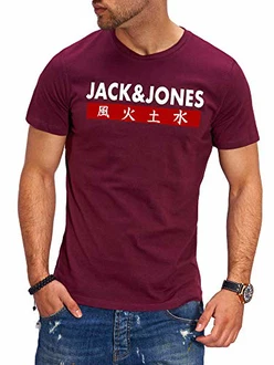 JACK & JONES Herren T-Shirt Kurzarmshirt Top Print Shirt Casual Basic O-Neck ELEMENTS TEE SS CREW NECK Port Royale JACK & JONES Herren T-Shirt Kurzarmshirt Top Print Shirt Casual Basic O-Neck ELEMENTS TEE SS CREW NECK Port Royale