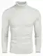 Coofandy Rollkragen Herren Strickpullover Pullover Slim Fit Winter Basic Sweater Mischen, Weiß, M