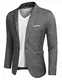 MAXMODA Männer Blazer Herren Sakko Sportlich Slim Fit Modern Freizeit Jackett Grau Anthraztit l